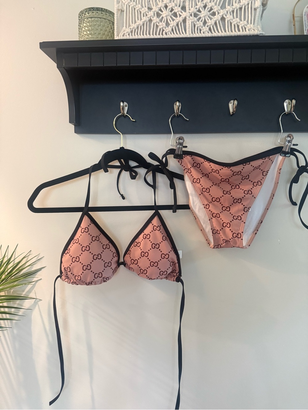 Never Worn - Dusty Pink GG Logo Bikini